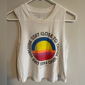 Spiritual Gangster White Graphic Tank Top